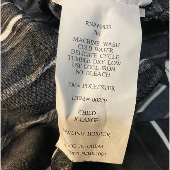 Howling Horror Costume Child X-Large Robe attached Hood, Waist Tie, Mask Used 1x - Picture 6 of 11